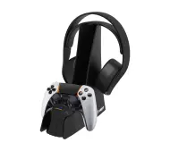 Snakebyte SB920806 Dual Charge 5 + Headset Stand Czarny