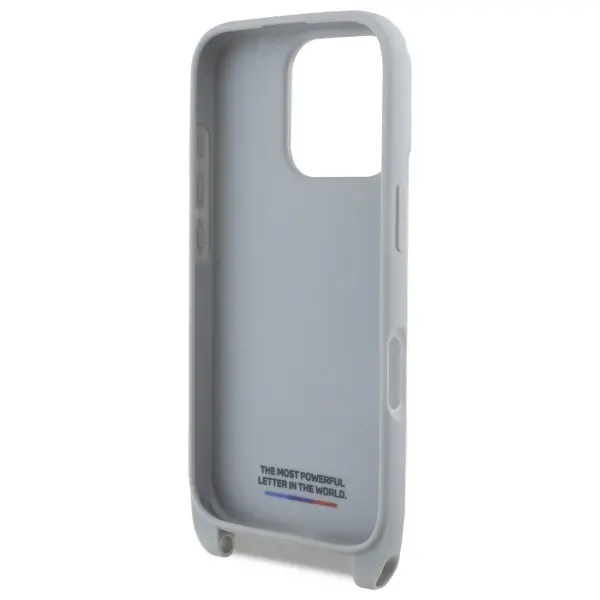 Etui BMW M Edition Carbon Stripe & Strap do iPhone 16 Pro Max Szary