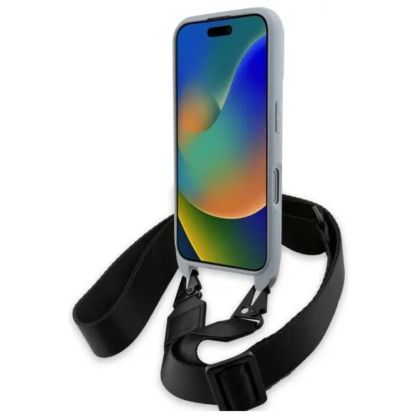 Etui BMW M Edition Carbon Stripe & Strap do iPhone 16 Pro Max Szary
