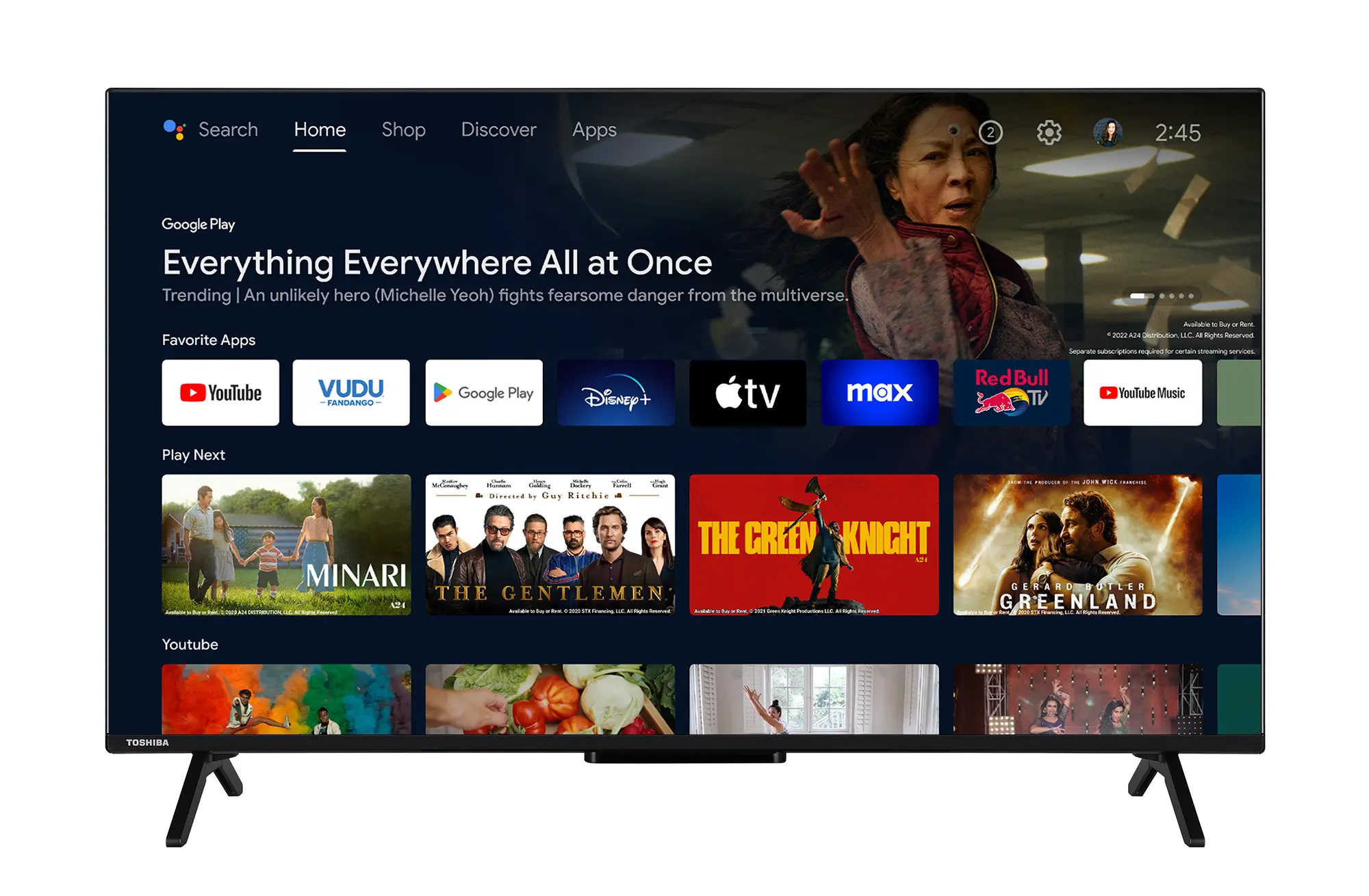 Telewizor Toshiba 43QA2363DG 43" QLED 4K Android TV Dolby Vision Dolby Atmos HDMI 2.1 DVB-T2