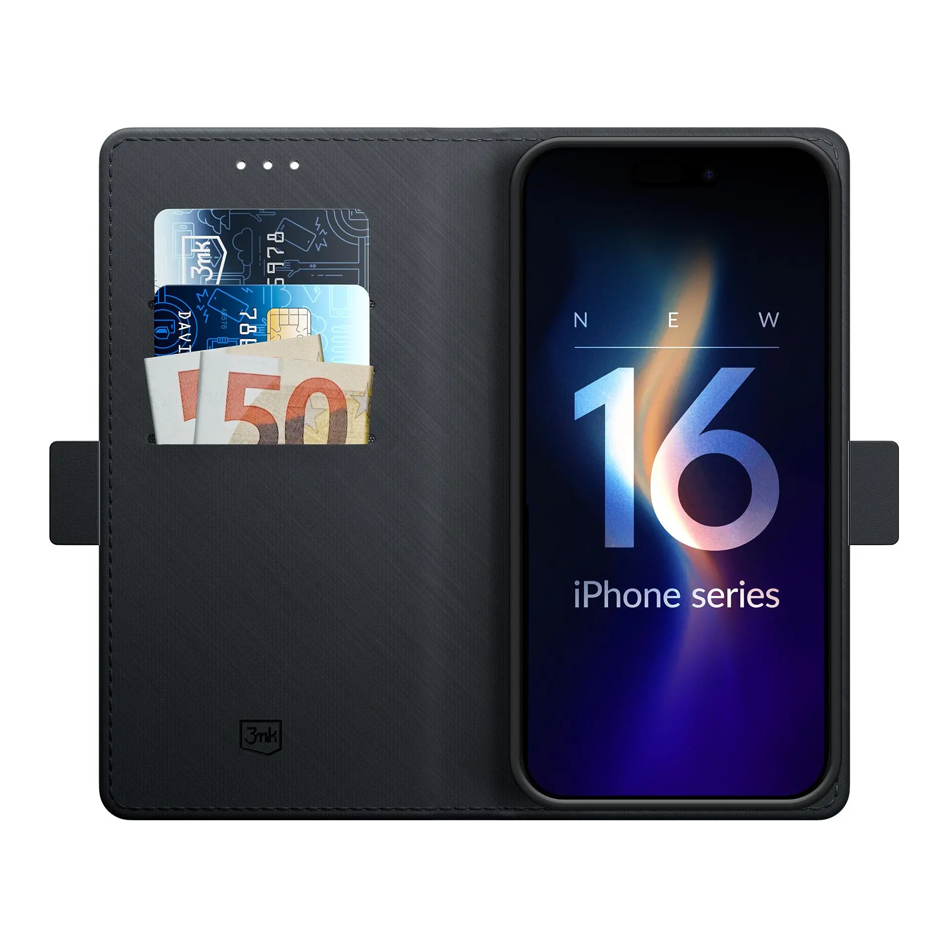 Etui 3mk Wallet Case do iPhone 16 Pro Max Czarny