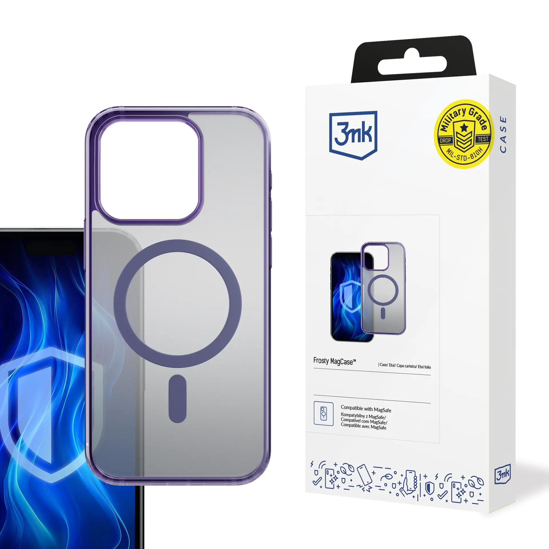 Etui 3mk Frosty MagCase do iPhone 16 Pro Max Fioletowy