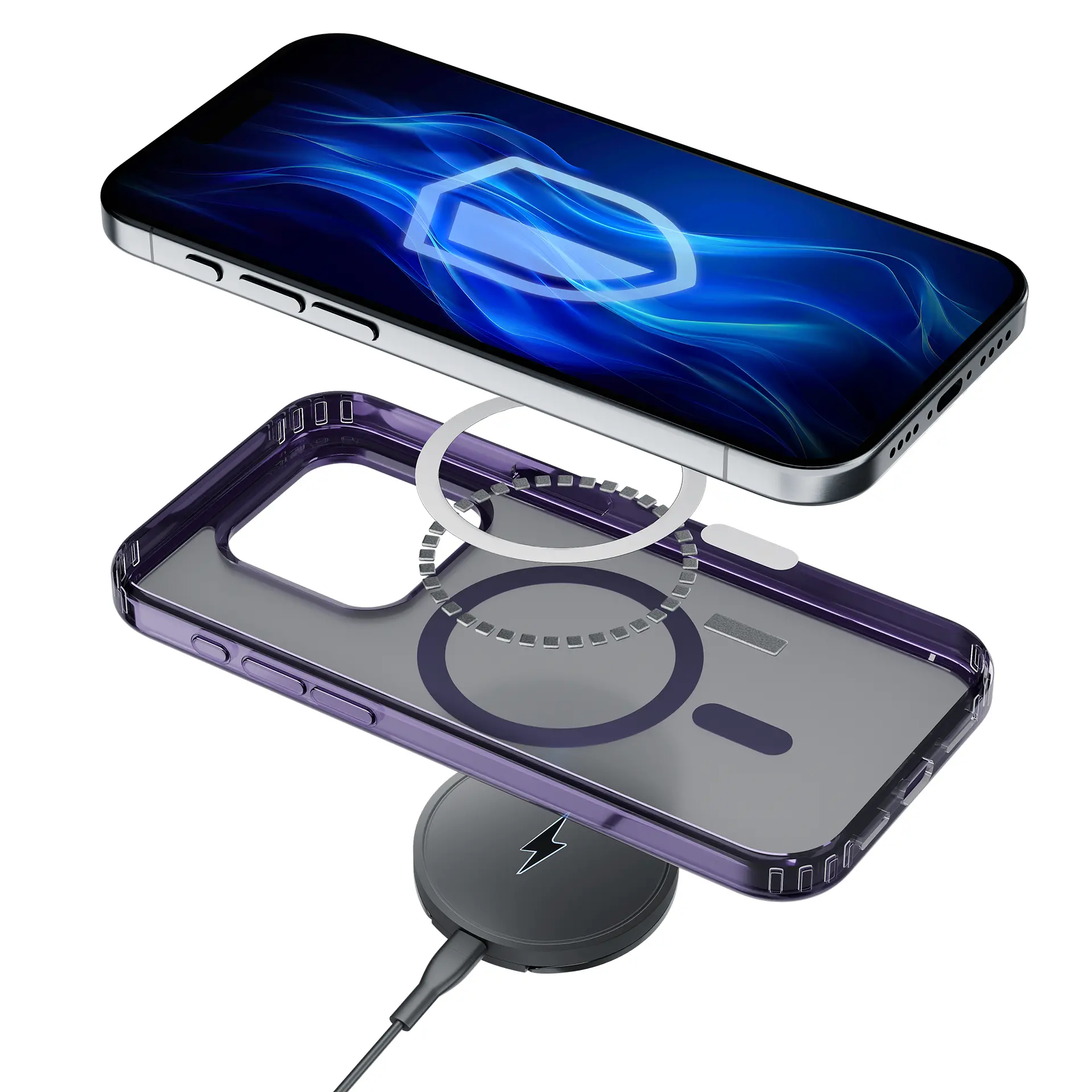 Etui 3mk Frosty MagCase do iPhone 16 Pro Max Fioletowy