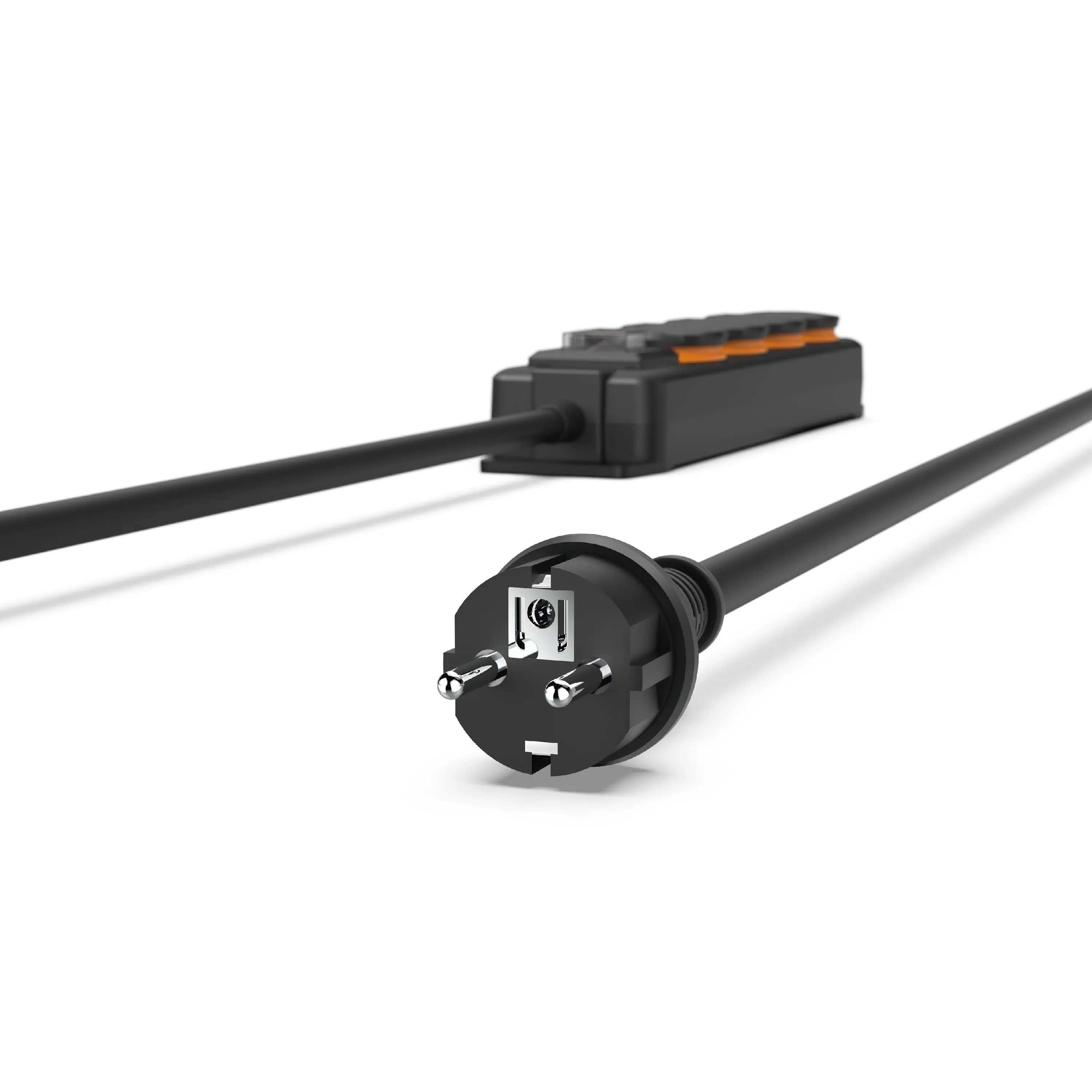 Listwa Hama 223064 zewnętrzna 4 gniazda 4m IP44 Czarny