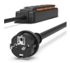 Listwa Hama 223064 zewnętrzna 4 gniazda 4m IP44 Czarny