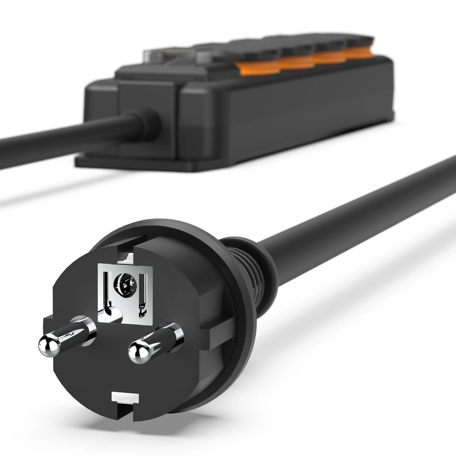 Listwa Hama 223064 zewnętrzna 4 gniazda 4m IP44 Czarny