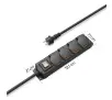 Listwa Hama 223064 zewnętrzna 4 gniazda 4m IP44 Czarny