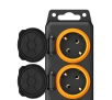 Listwa Hama 223064 zewnętrzna 4 gniazda 4m IP44 Czarny
