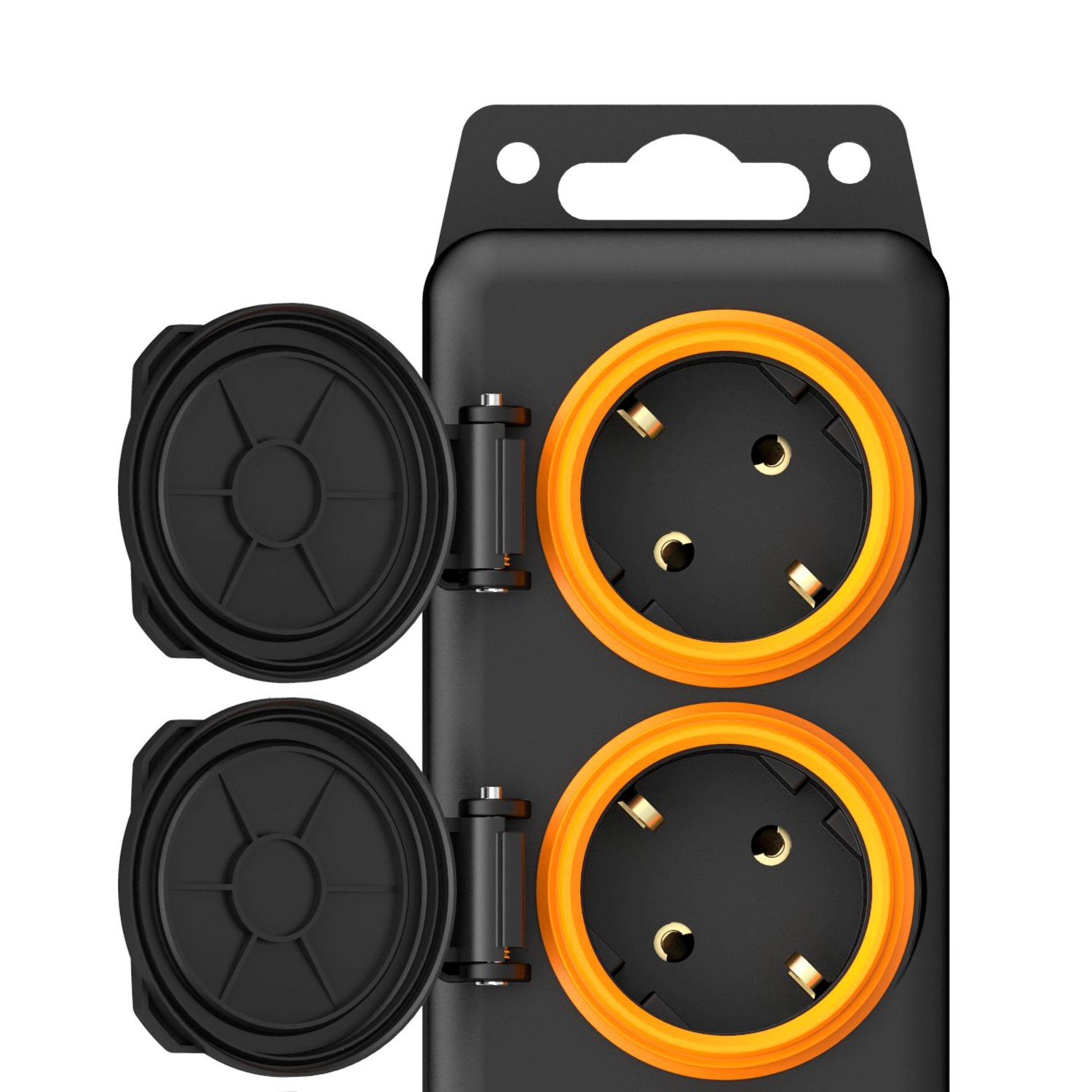 Listwa Hama 223064 zewnętrzna 4 gniazda 4m IP44 Czarny