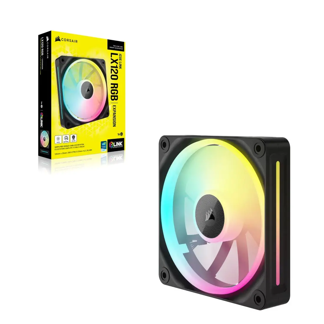 Wentylator Corsair iCUE LINK LX120 RGB 120mm Czarny