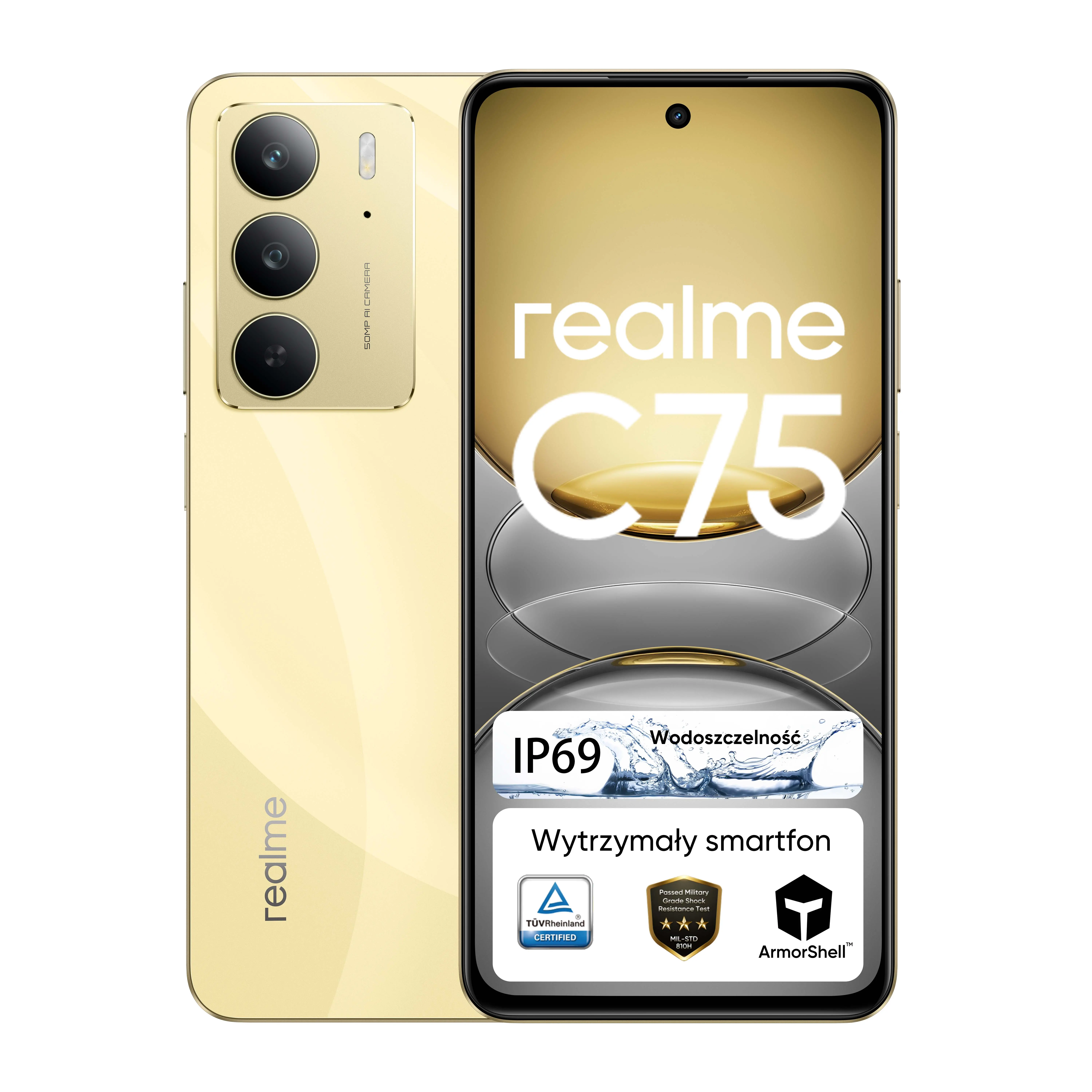 Smartfon realme C75 8/256GB Funkcje AI 6,7" 90Hz 50Mpix Złoty