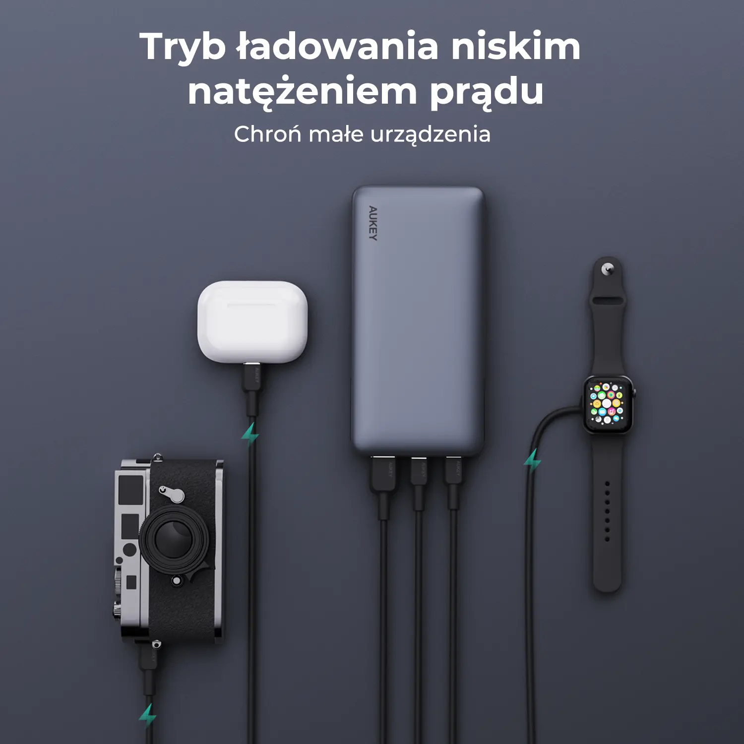 Powerbank Aukey PB-Y43 20000mAh 65W Szary