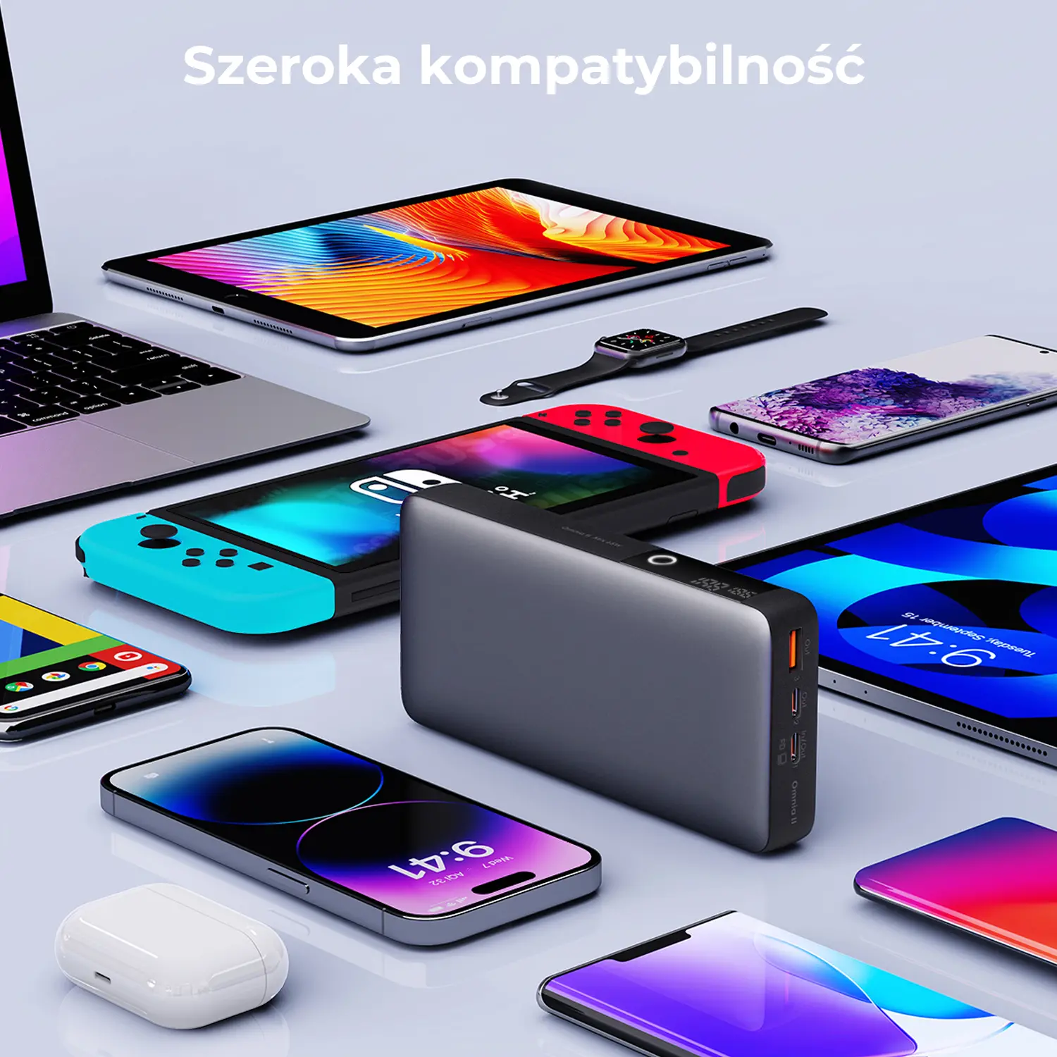 Powerbank Aukey PB-Y43 20000mAh 65W Szary