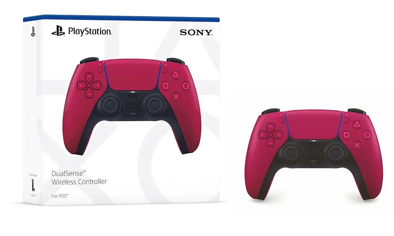 Konsola Sony PlayStation 5 Digital Slim D Chassis (PS5) 1TB Fortnite Cobalt + Dodatkowy Pad Czerwony + stacja ładowania DualSens