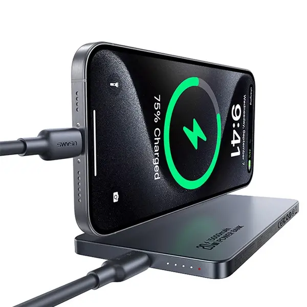 Powerbank USAMS 5KCD23101 Indukcyjny 5000mAh 20W PD Fast Charge CY Series
