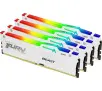 Pamięć RAM Kingston FURY Beast RGB DDR5 64GB (4 x 16GB) 6000 CL40 Biały