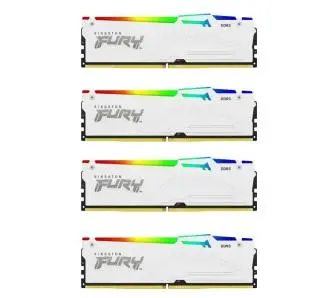 Pamięć RAM Kingston FURY Beast RGB DDR5 64GB (4 x 16GB) 6000 CL40 Biały