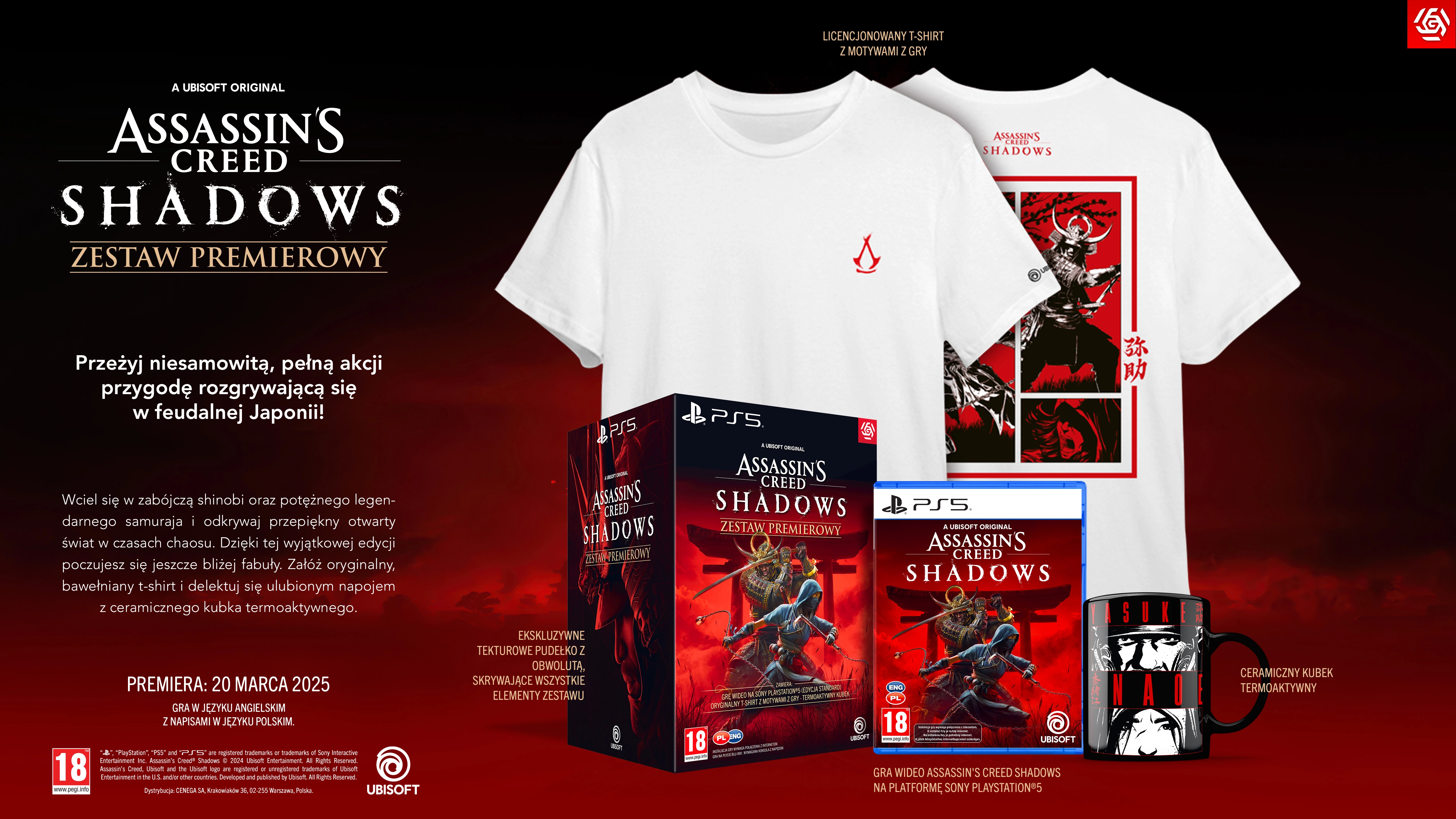 Assassin’s Creed Shadows Zestaw Premierowy L Gra na PS5