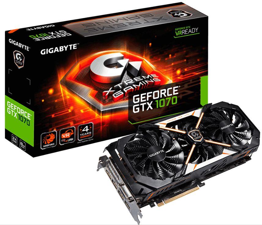 Gigabyte GeForce GTX 1070 Xtreme Gaming 8GB GDDR5 256bit