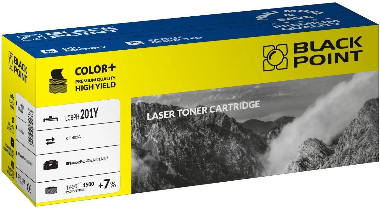 Toner Black Point LCBPH201Y (zamiennik CF402A nr 201A)