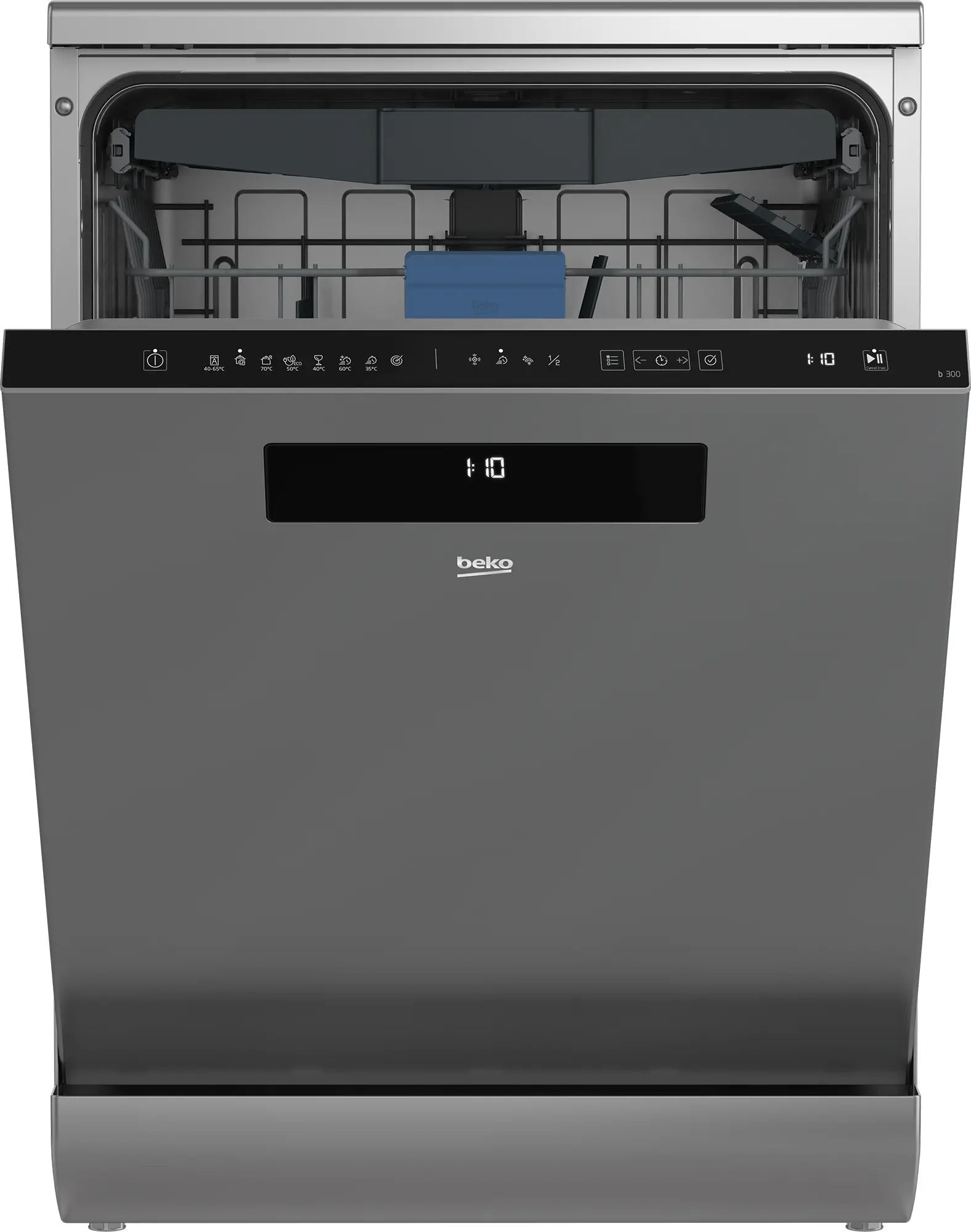 Zmywarka Beko b300 DEN48530X 59,9cm Automatyczne otwieranie drzwi Szuflada na sztućce