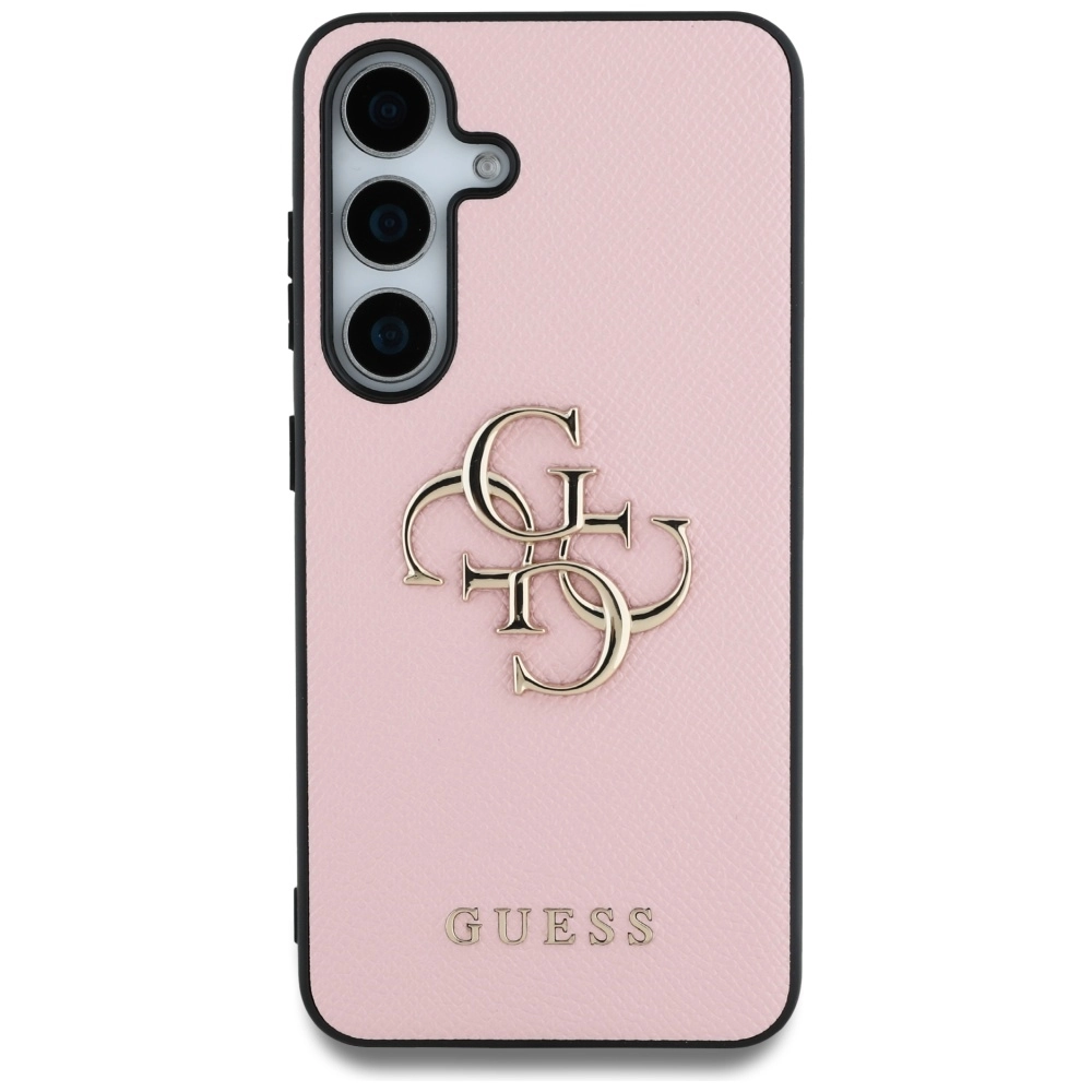 Etui Guess Grained Big 4G Logo Small Classic Logo do Galaxy S25 Plus Różowy