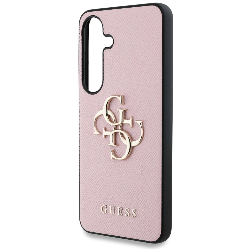 Etui Guess Grained Big 4G Logo Small Classic Logo do Galaxy S25 Plus Różowy