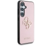 Etui Guess Grained Big 4G Logo Small Classic Logo do Galaxy S25 Plus Różowy