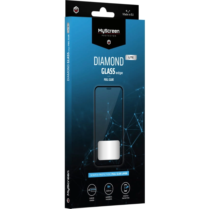 Szkło hartowane MyScreen Protector Diamond Lite Glass Edge Full Glue do iPhone 16 Czarny