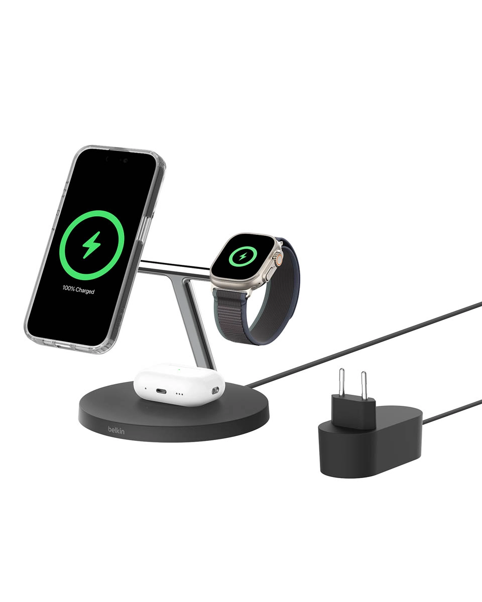 Ładowarka indukcyjna Belkin BoostCharge Pro MagSafe 3w1 QI2 15W Czarny WIZ032KQBK