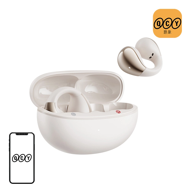 Słuchawki bezprzewodowe QCY Crossky Clip C30 Z klipsem na ucho Bluetooth 5.4 Biały