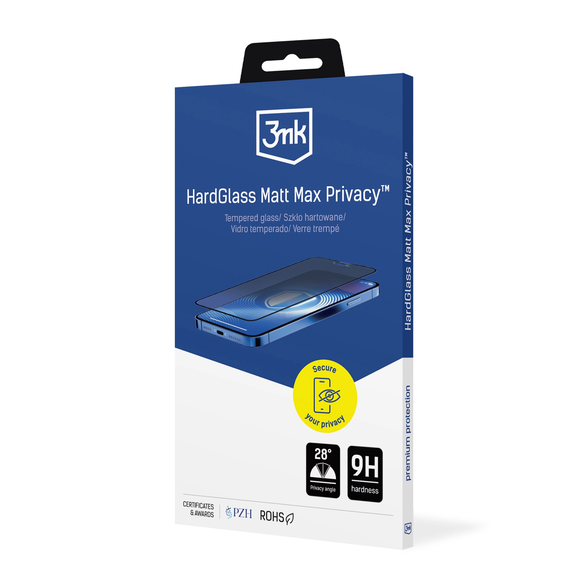 Szkło hartowane 3mk HardGlass Matt Max Privacy do iPhone 16 Pro Max