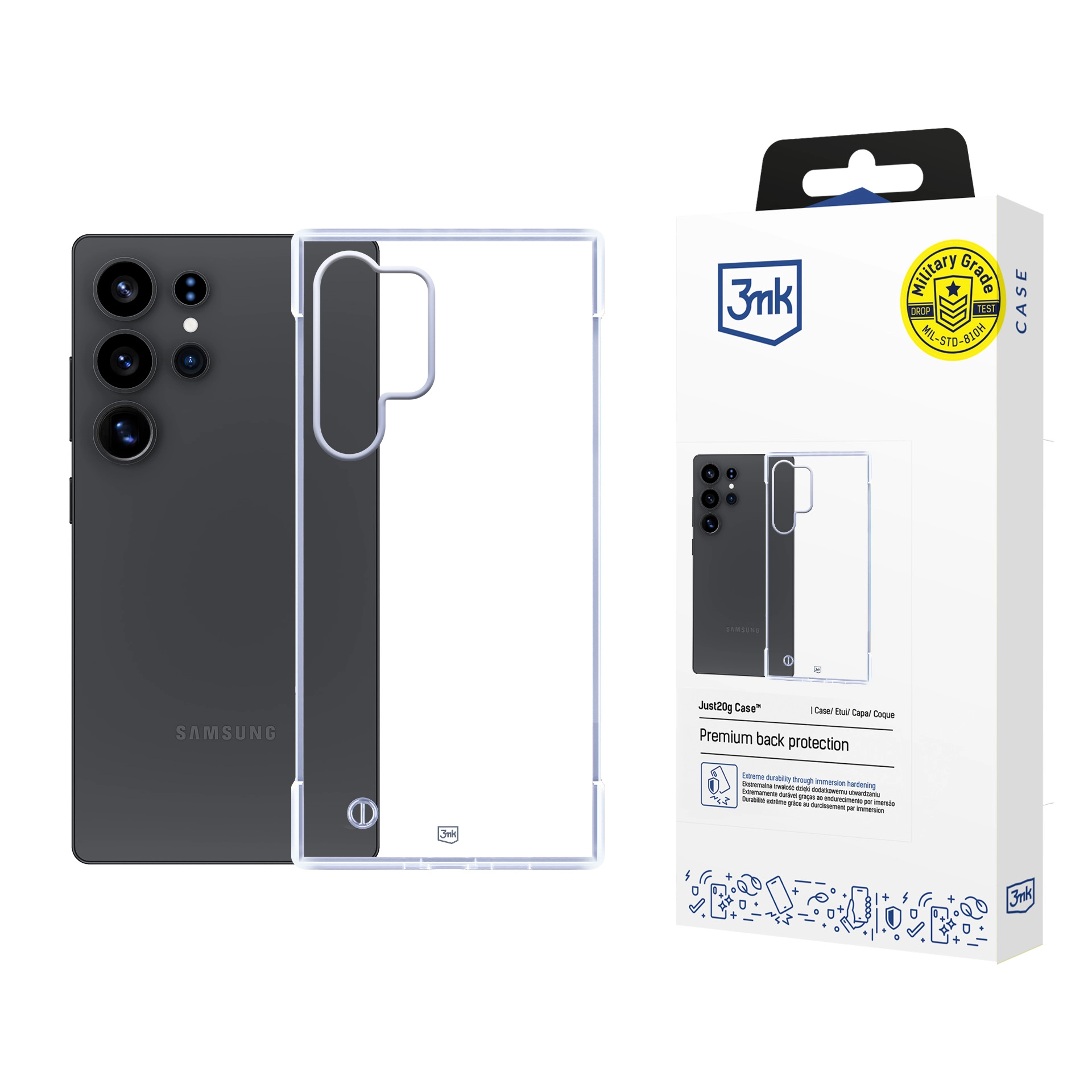 Etui 3mk Just20g Clear Case do Galaxy S25 Ultra Przezroczysty