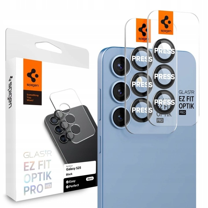 Szkło hartowane Spigen AGL09092 na aparat Glas tR EZ Fit Optik do Samsung Galaxy S25 - 2 pack