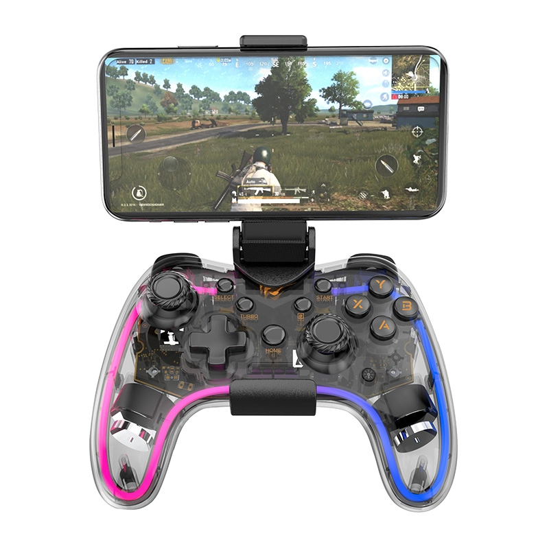 Pad Havit G180BT z uchwytem na telefon do PC, PS4, Android, iOS Bezprzewodowy Przezroczysty