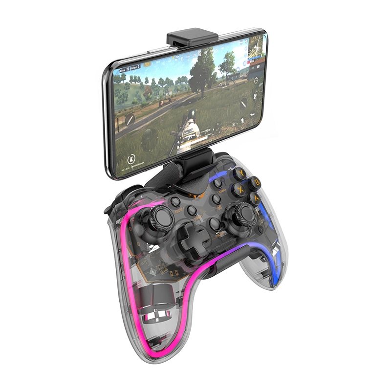 Pad Havit G180BT z uchwytem na telefon do PC, PS4, Android, iOS Bezprzewodowy Przezroczysty