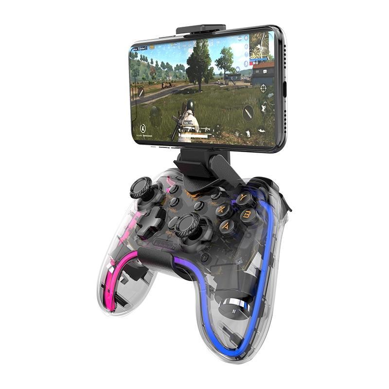 Pad Havit G180BT z uchwytem na telefon do PC, PS4, Android, iOS Bezprzewodowy Przezroczysty