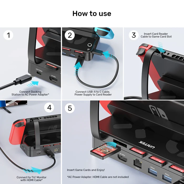 Stacja dokująca Unitek G1002G01 do Nintendo Switch