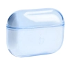 Etui na słuchawki Bizon Elastyczne z karabińczykiem do Airpods Pro 2 Przezroczysto-niebieskie