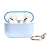 Etui na słuchawki Bizon Elastyczne z karabińczykiem do Airpods Pro 2 Przezroczysto-niebieskie