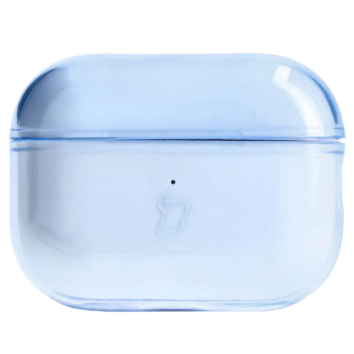 Etui na słuchawki Bizon Elastyczne z karabińczykiem do Airpods Pro 2 Przezroczysto-niebieskie