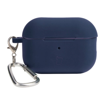 Etui na słuchawki Bizon Silikonowe z karabińczykiem do AirPods Pro 2 Niebieski