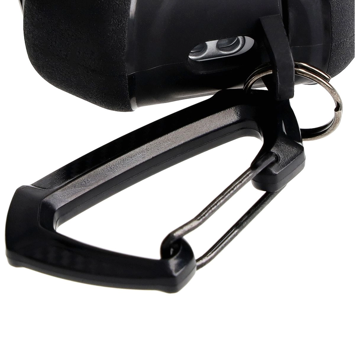 Etui na słuchawki Bizon z karabińczykiem Armor do Airpods Pro 2 Czarny