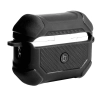Etui na słuchawki Bizon z karabińczykiem Armor do Airpods Pro 2 Czarny
