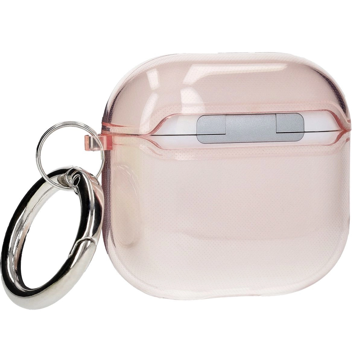 Etui na słuchawki Bizon Case Headphone Clear do AirPods 4 Przeźroczysto-różowy