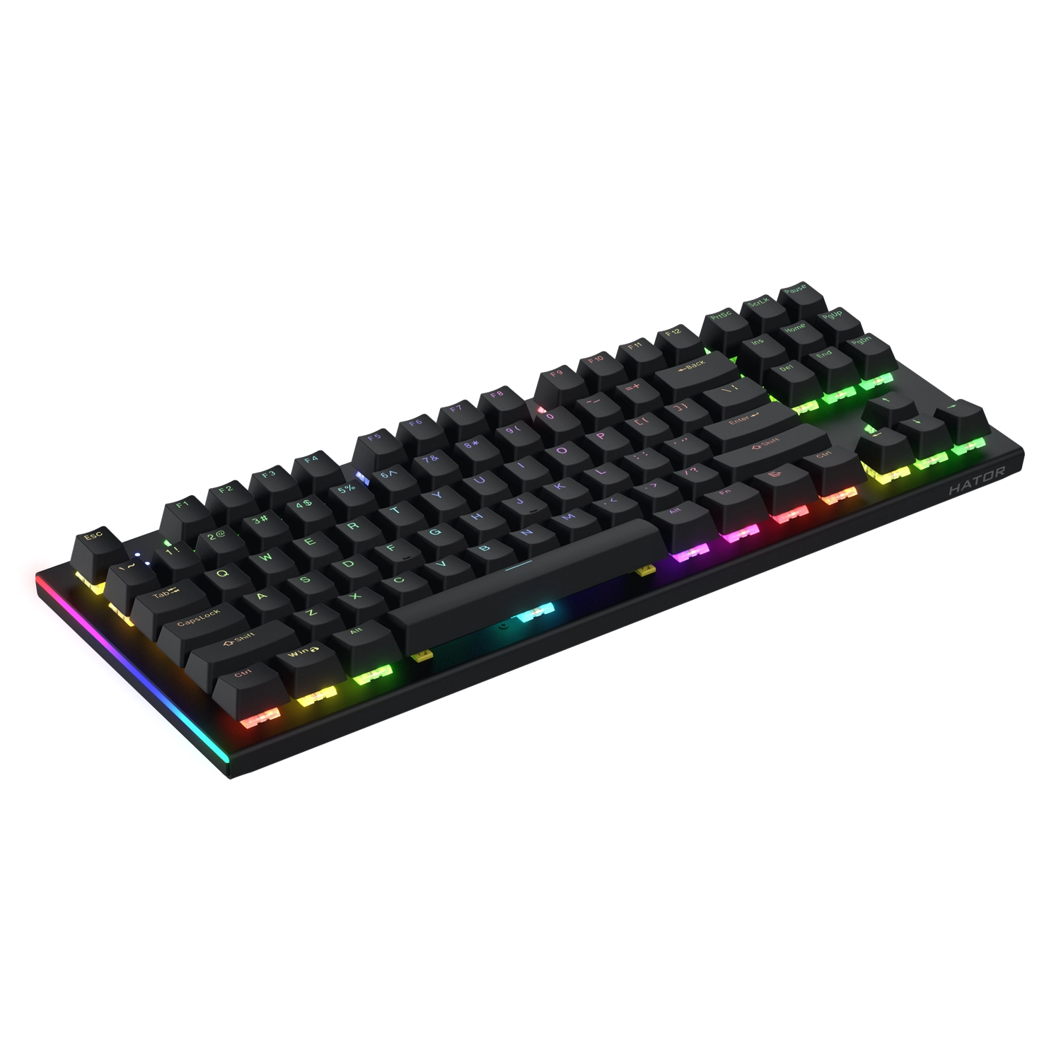 Klawiatura mechaniczna Hator Gravity X TKL Aurum Orange Linear Czarny