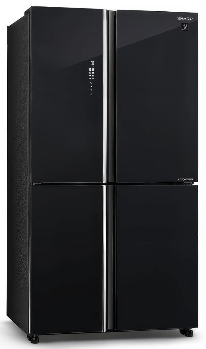 Lodówka Sharp SJ-GP780D-BK Pełny No Frost 183cm Szuflada z kontrolą wilgotności Czarne szkło