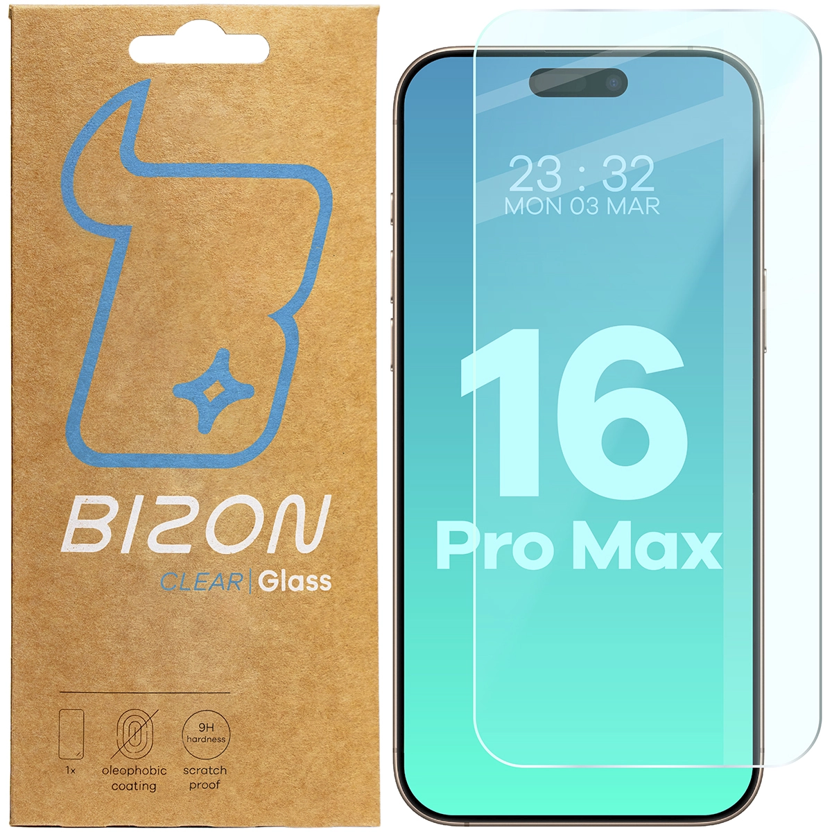 Szkło hartowane Bizon Clear 2 do iPhone 16 Pro Max