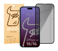 Bizon prywatyzujące pełne Edge Shadow do iPhone 16/15 Przyciemniane