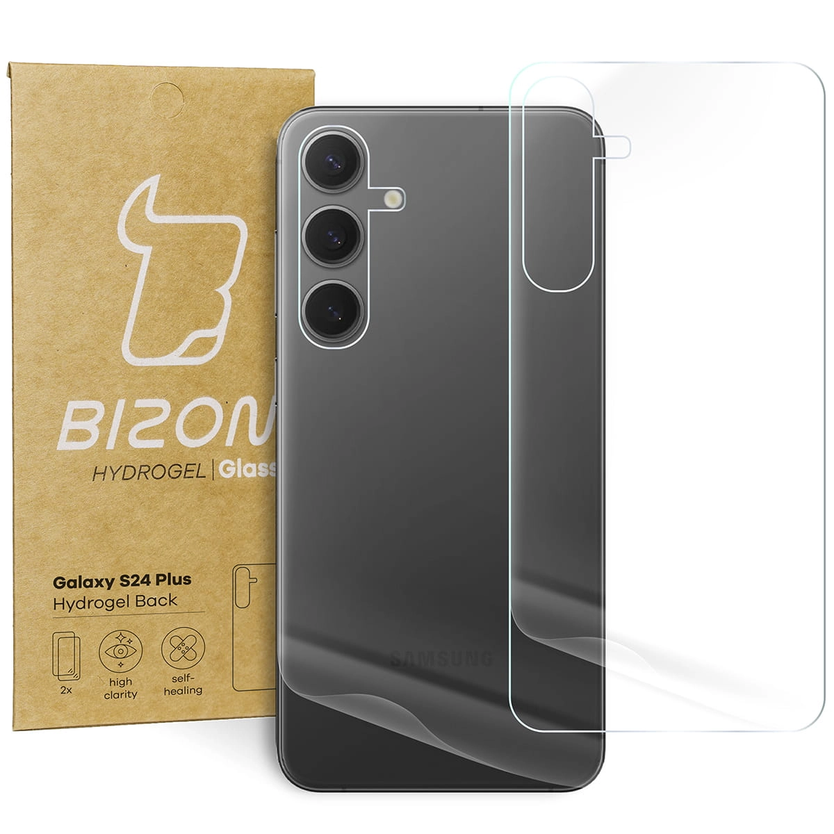 Folia hydrożelowa Bizon na tył Hydrogel do Galaxy S24 Plus 2 sztuki